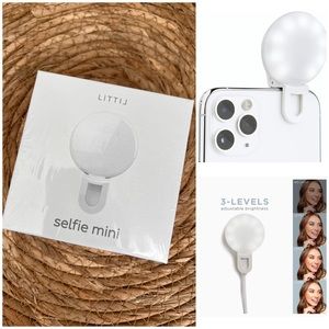 NWT! LITTIL Selfie Mini Ring Light for Phone & Laptop Portable, Rechargeable